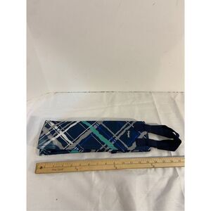 thirty one insulated blue green Wine bag‎ minor fading on edge 14"x4"